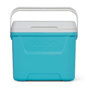 Igloo 28 QT Laguna Hard-Sided Ice Chest Cooler, Aqua Blue and White