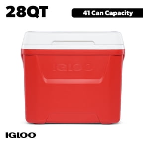 Igloo 28 QT Laguna Hard-Sided Ice Chest Cooler, Red