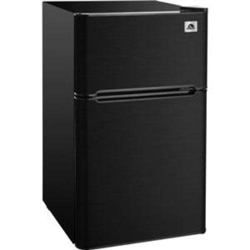 Igloo 3.2 Cu Ft 2 Door Black Stainless Steel Design Compact Fridge