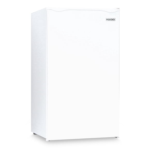 Igloo 3.2 Cu.Ft. Single Door Compact Refrigerator with Freezer - Slide Out Glass Shelf, Perfect for Homes, Offices, Dorms - White