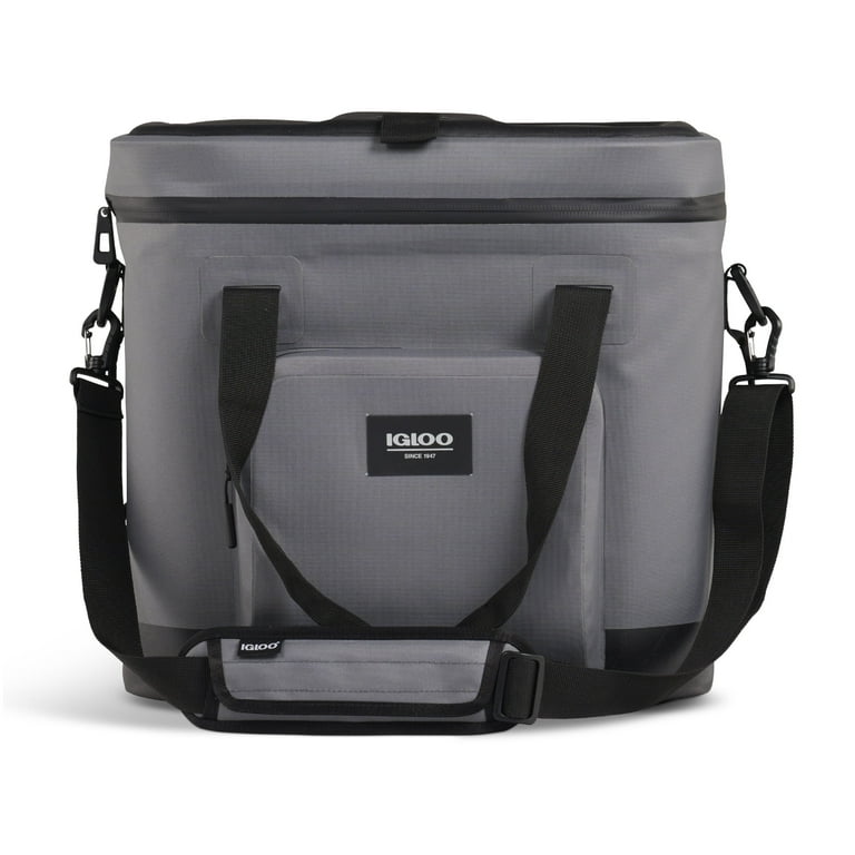 Igloo 30-Can Trailmate Soft-Side Cooler Bag, Carbonite Gray - Technical View