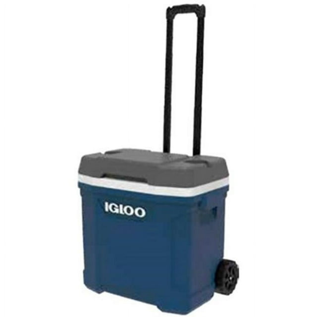 Igloo 30 Qt Roller Hard Sided Cooler, Black with Lockable Lid and
