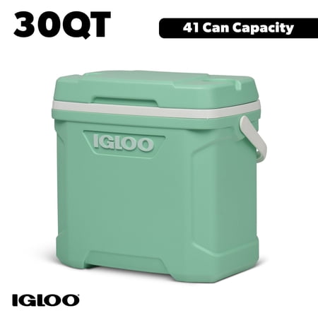 Igloo 30-Quart Cooler, Mint Portable Ice Chest with Cool Riser Technology, 41 Can Capacity
