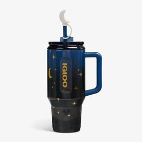 Igloo 32 Oz Flip n Sip Double Wall Stainless Steel Travel Mug, Midnight Blue