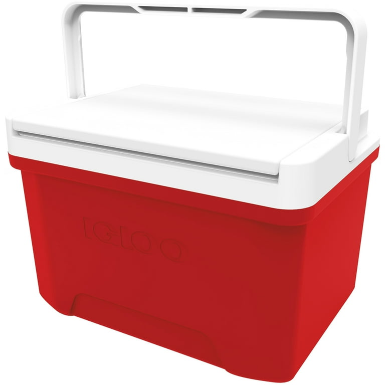 Igloo, Hard Cooler, 9 qt, Reversible Lid, Red, Fits 13 cans
