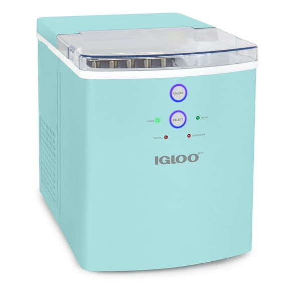 Igloo 33-Pound Automatic Portable Countertop Ice Maker Machine, Aqua