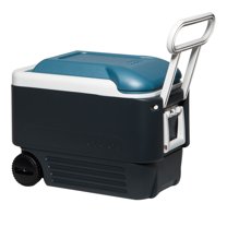 Deluxe Ripstop Rolling Cooler With Wheels - Red, 13x18x10.5 Inch Beach Picnic Cooler