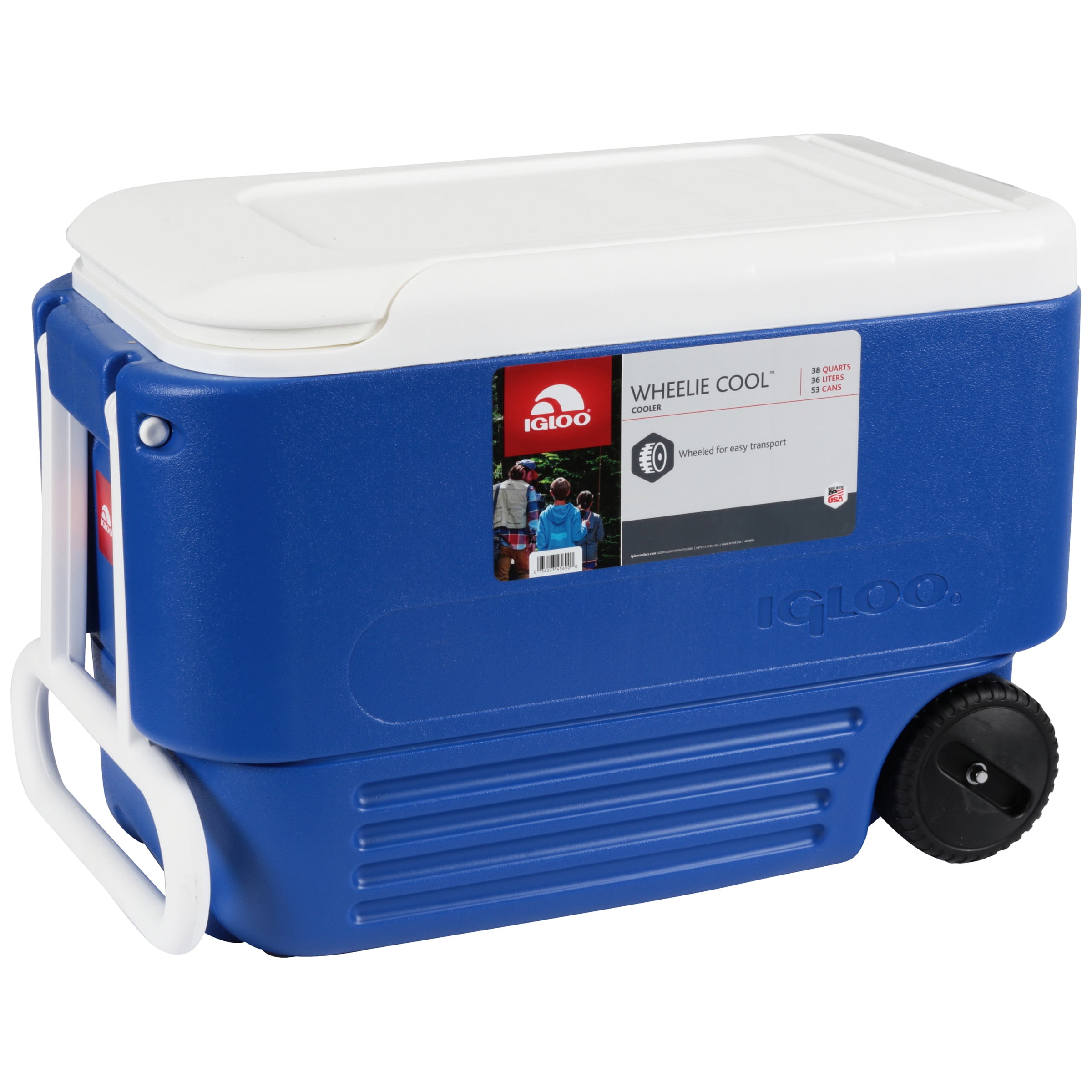 Igloo 38-Quart Wheelie Cool Cooler, Portable Beverage Storage