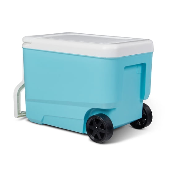 Igloo 38 qt. 'Wheelie Cool' Hard Ice Chest Cooler with Wheels - Blue