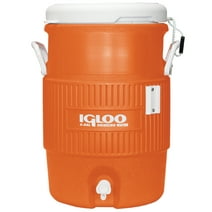 Igloo 10-Gallon Seat Top Water Jug with Cup Dispenser, Orange - Walmart.com