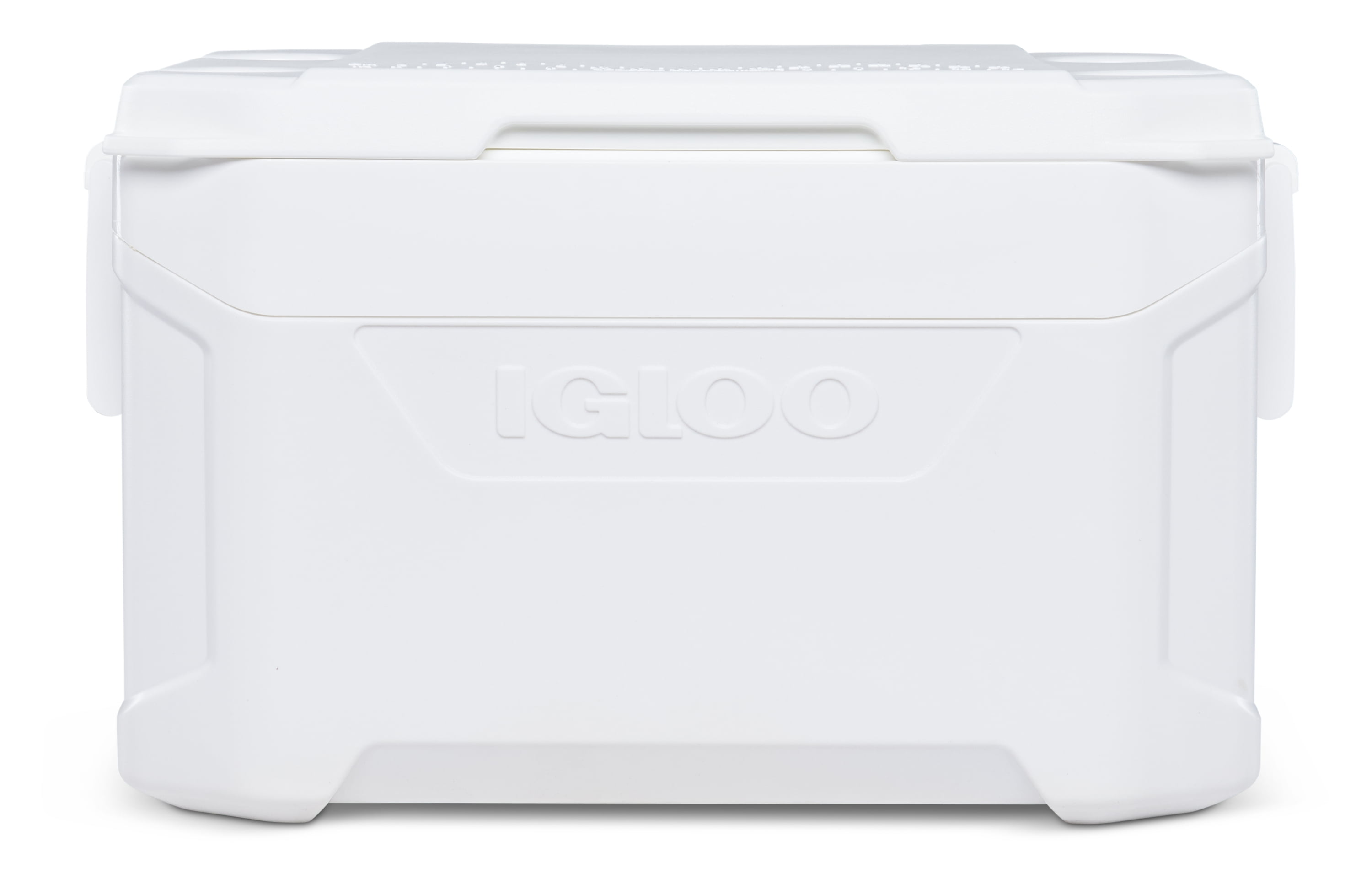 Igloo 50q Latitude Ice Chest Water Cooler with Mobile Device Stand, White