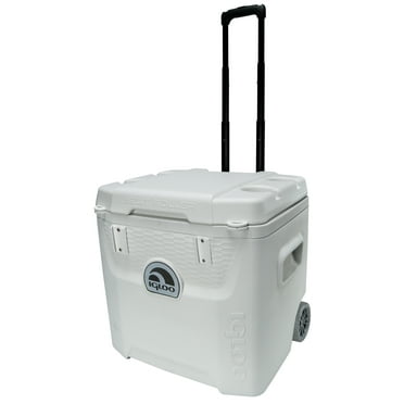 Igloo 52 QT Marine Ice Chest Cooler with Wheels, White