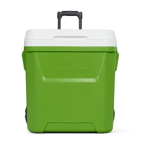 Igloo 60 QT Laguna Hard Sided Rolling Ice Chest Cooler, Green (20" x 18" x 20")