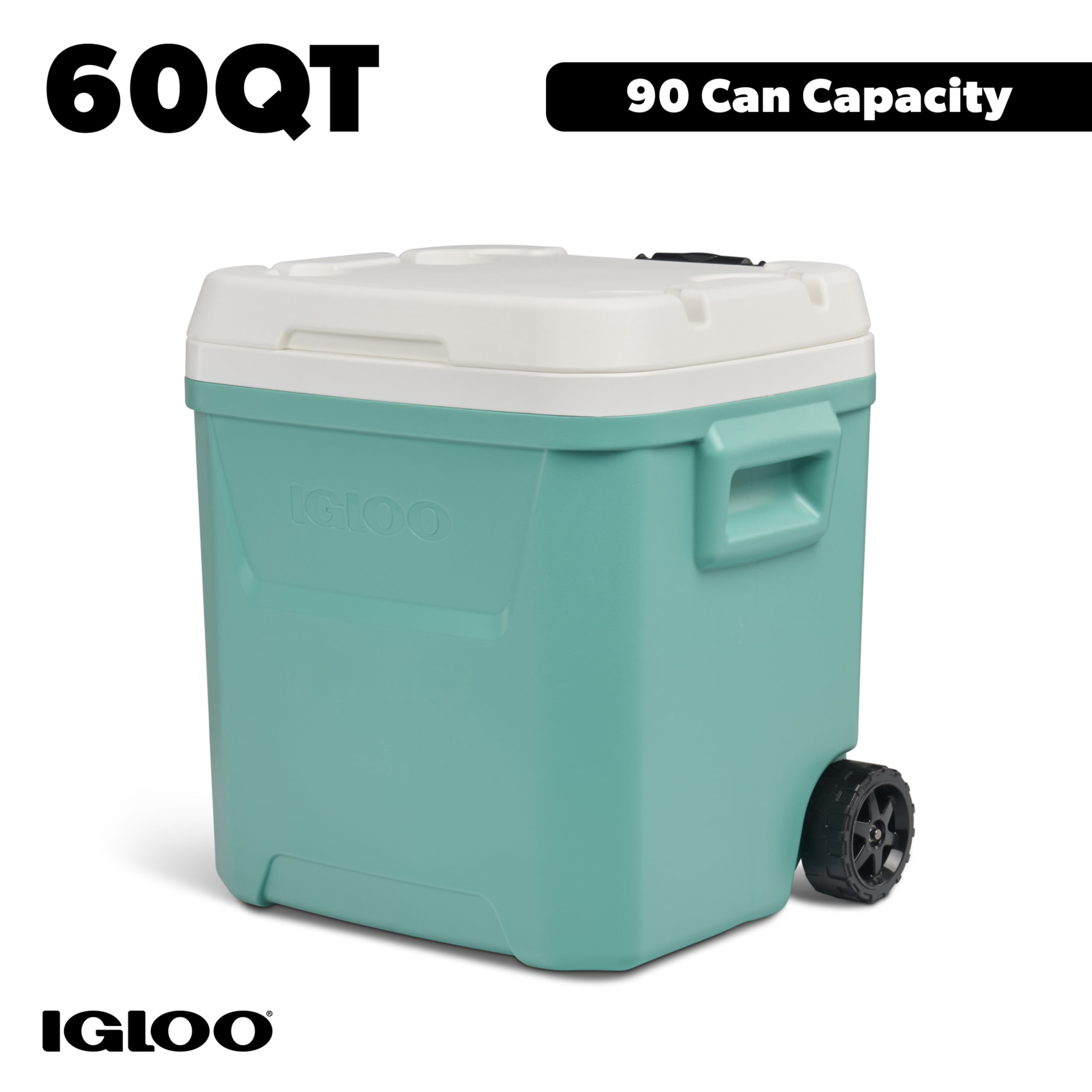 Igloo 60 QT Laguna Ice Chest Cooler with Wheels, Teal Blue