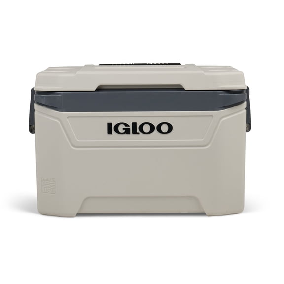 Igloo 60-Quart Sunset Roller Cooler, Bone White and Gray