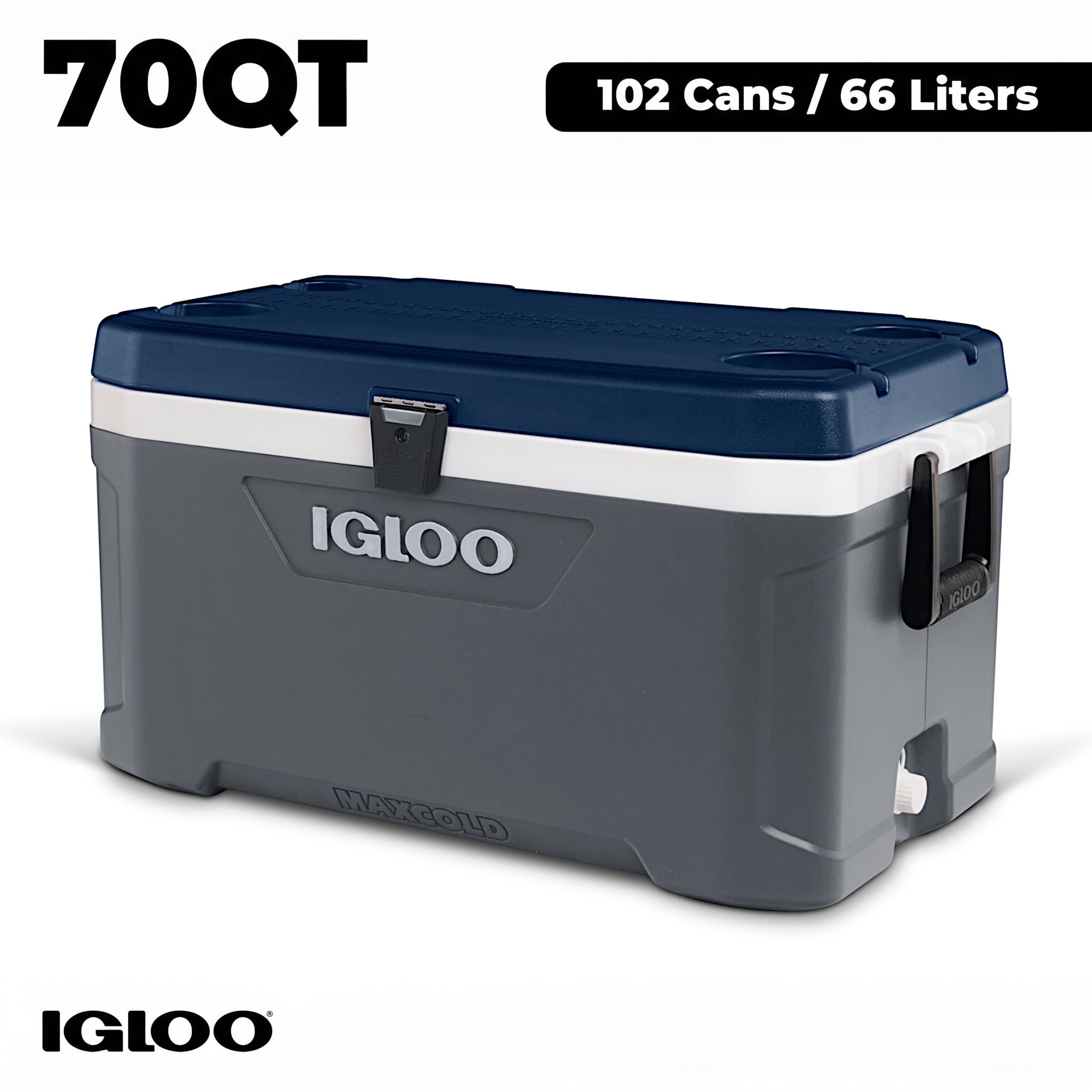 Igloo 70 QT Latitude Hard Sided Cooler, Blue and Gray
