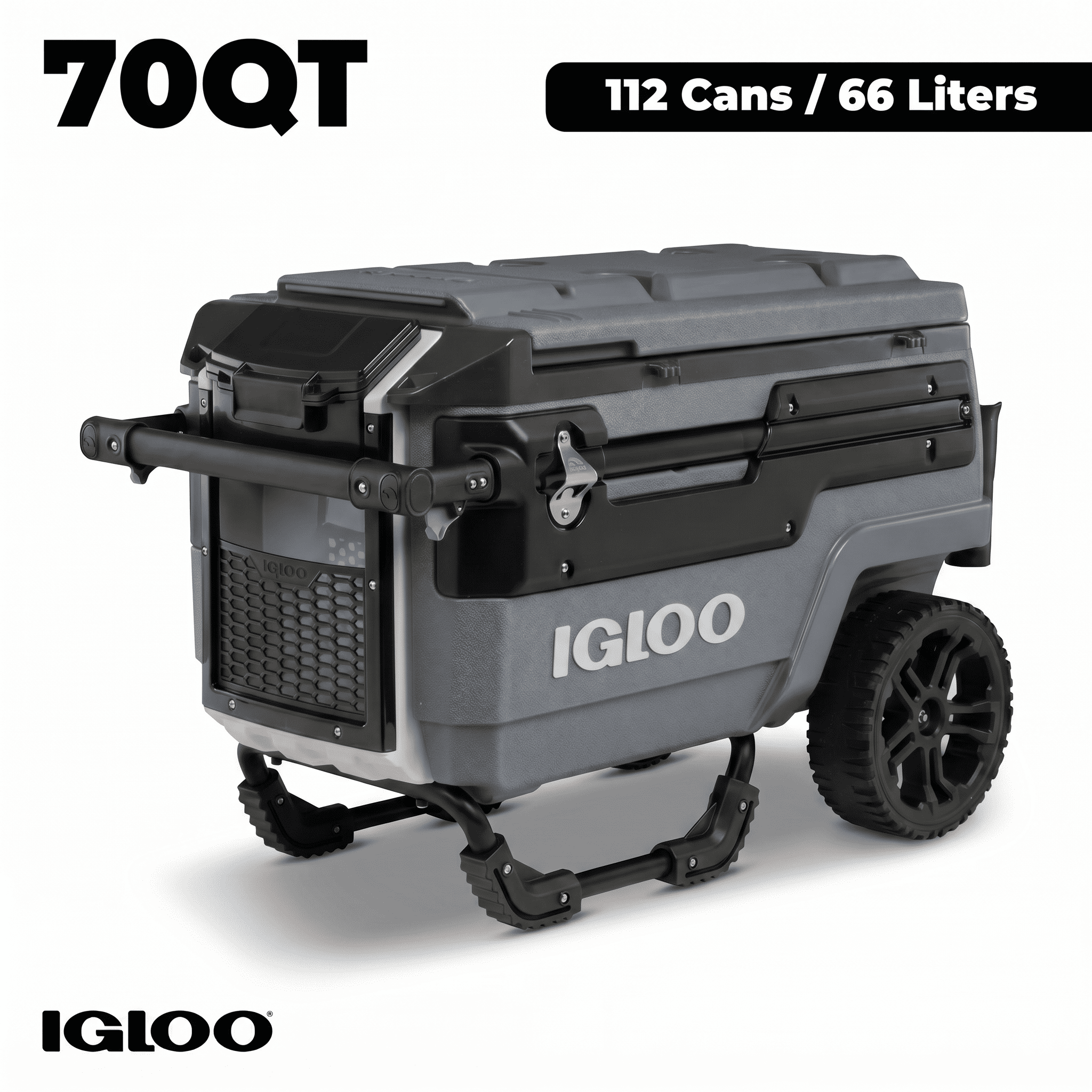 Igloo 70 QT Trailmate Journey Rolling Cooler, Carbonite Gray