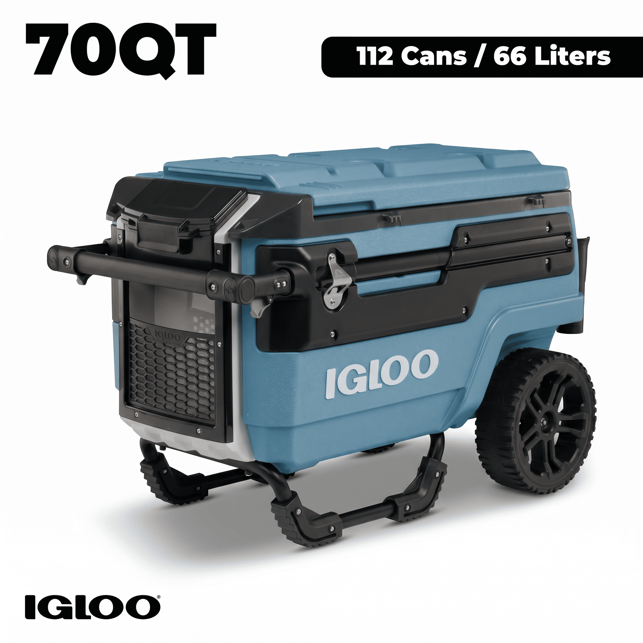 Igloo 70 QT Trailmate Journey Rolling Cooler, Modern Blue
