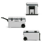 Igloo 72 QT Overland Ice Chest Cooler with Wheels, White