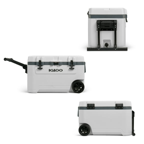 Igloo 72 QT Overland Ice Chest Cooler with Wheels, White