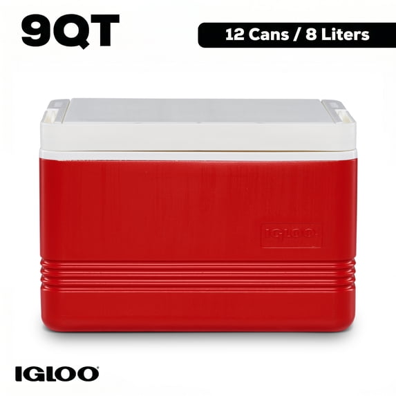 Igloo Legend 12 Can Capacity 9 QT Hard Sided Cooler, Red