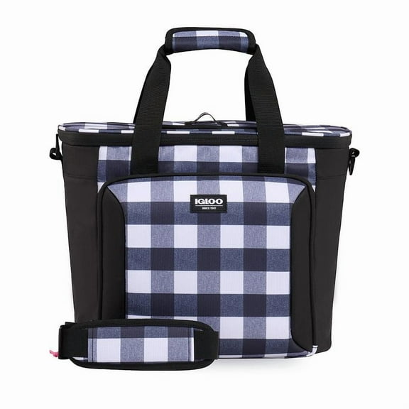 Igloo All Around 28-Qt. Tote, Multi Black White Plaid Holds 28 Cans