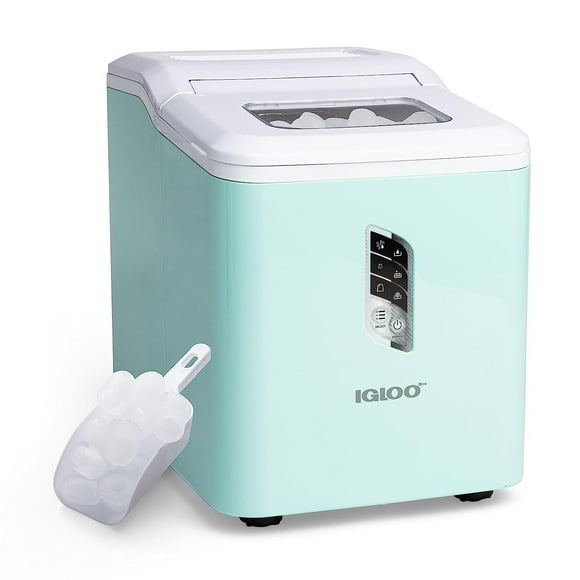 Igloo Automatic Ice Machine Self Cleaning Countertop Ice Maker for Water Bottle & Drinks, Aqua