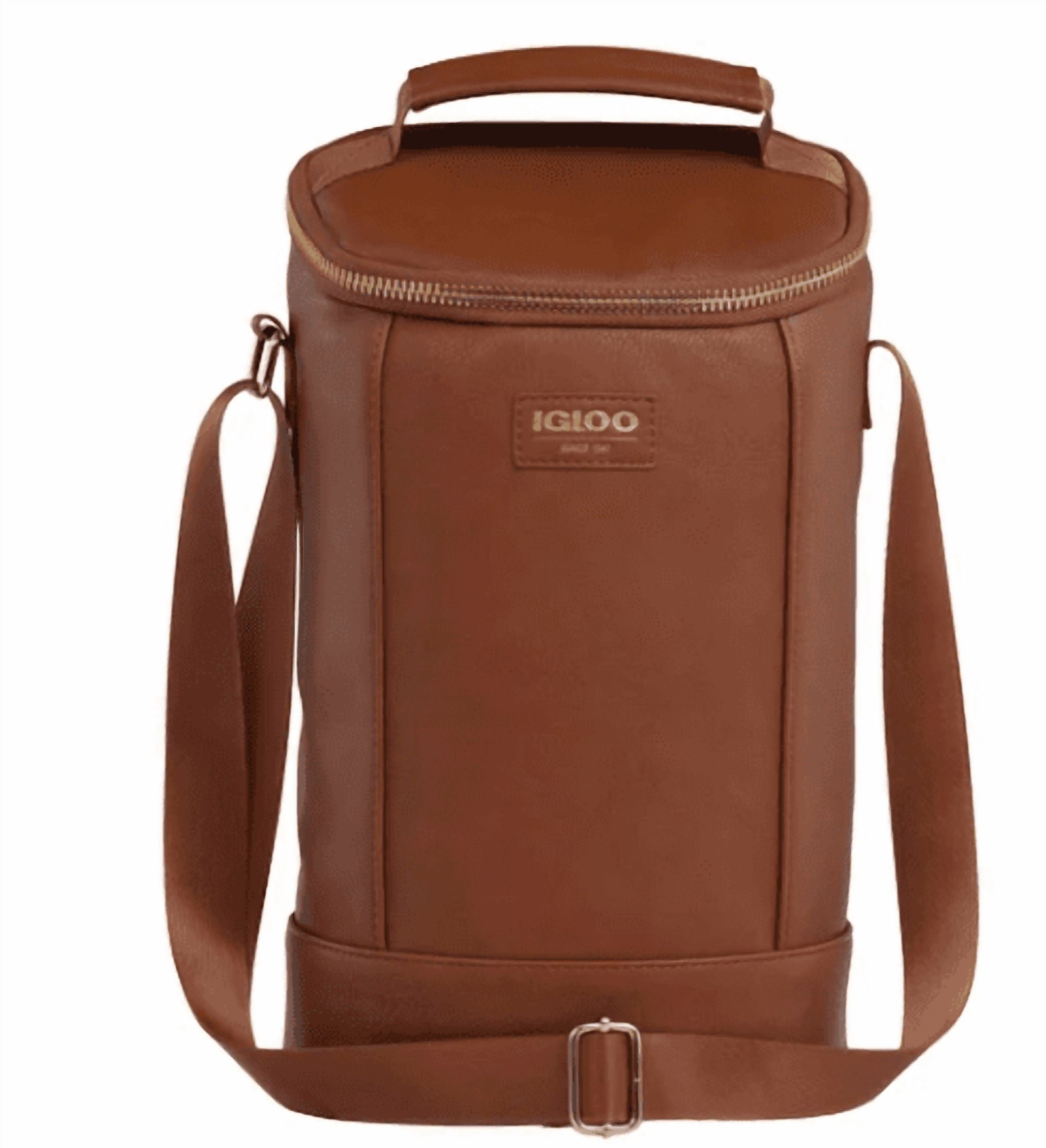 Igloo Luxe Beverage Tote Cooler Bag, Vegan Leather, Fits Two Wine