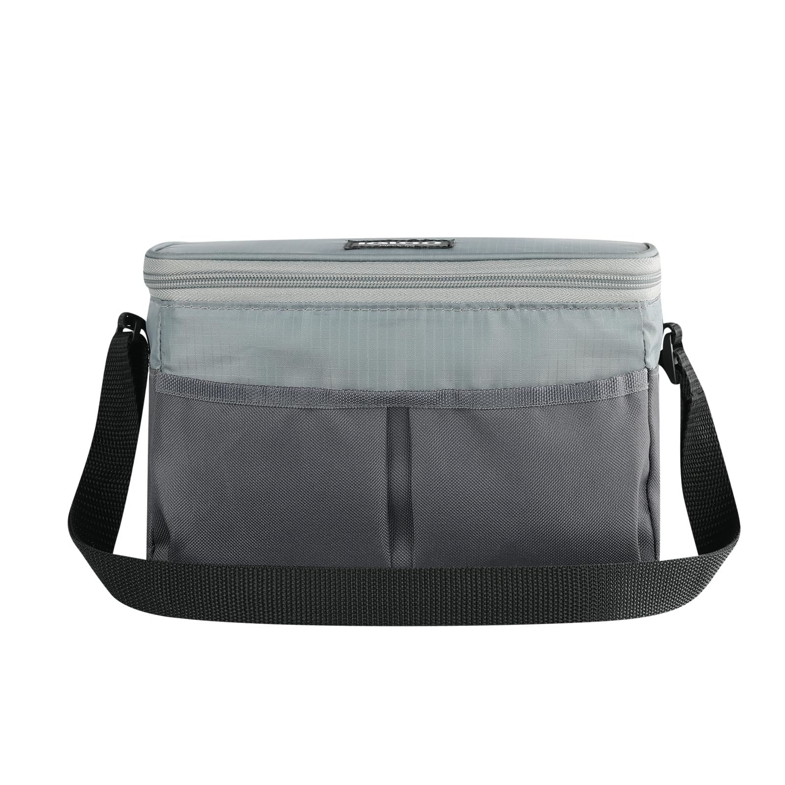 Gray 6-Can Insulated Collapsible Cooler Bag with Adjustable Strap
