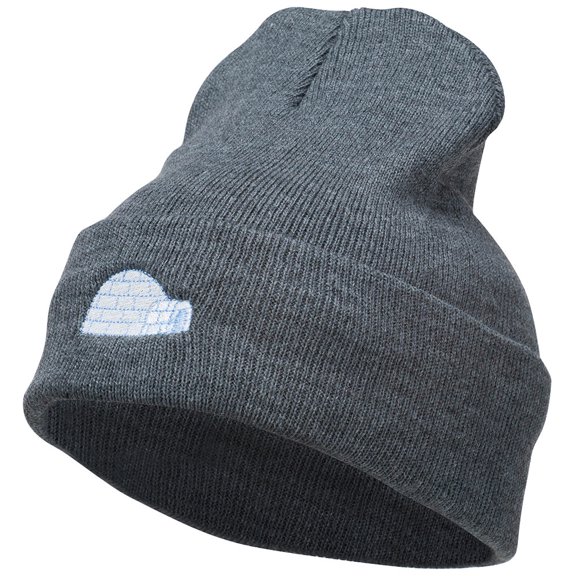 Igloo Embroidered 12 Inch Long Beanie - Dk Grey OSFM
