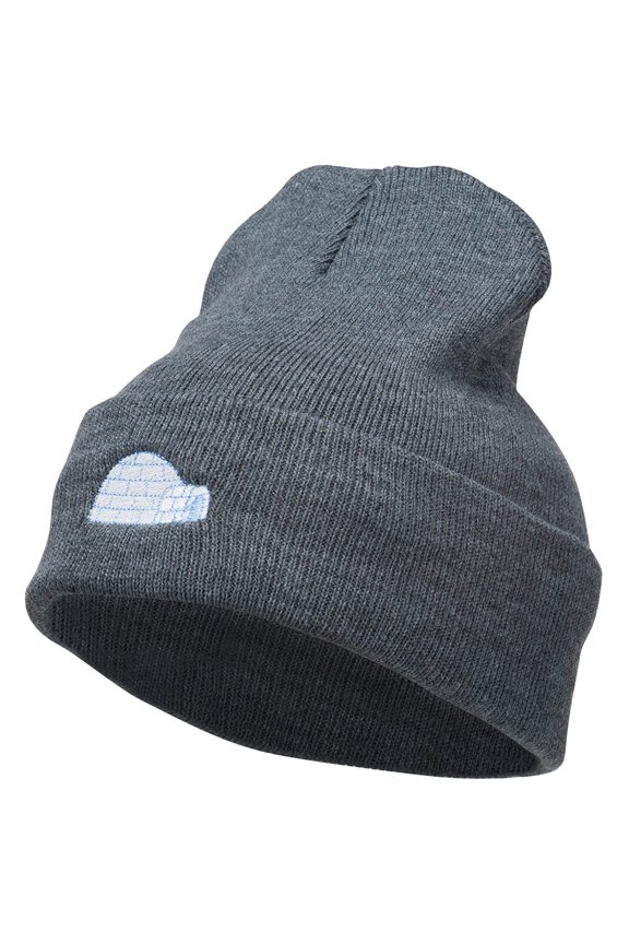 Igloo Embroidered 12 Inch Long Beanie - Dk Grey OSFM