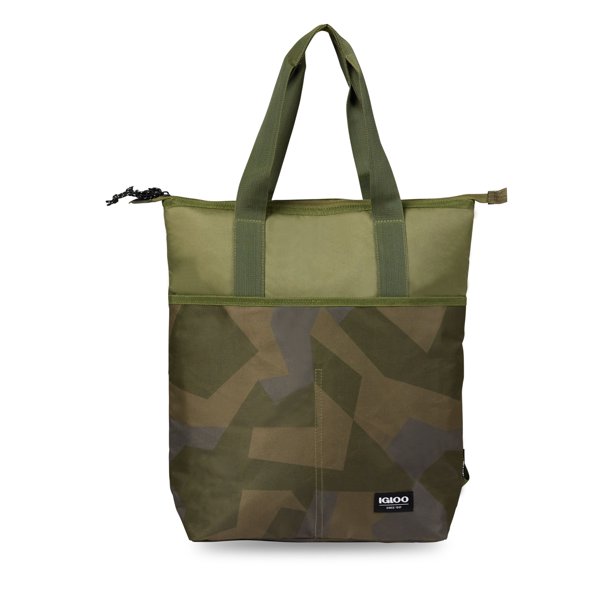 Igloo Fundamentals 15 cans Tote Soft Cooler Backpack, Swedish Camo