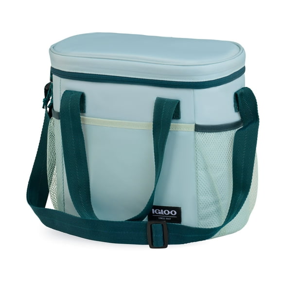 Igloo Halo Cube Polyester Lunch Tote Cooler Bag, 12 Can Capacity, Green