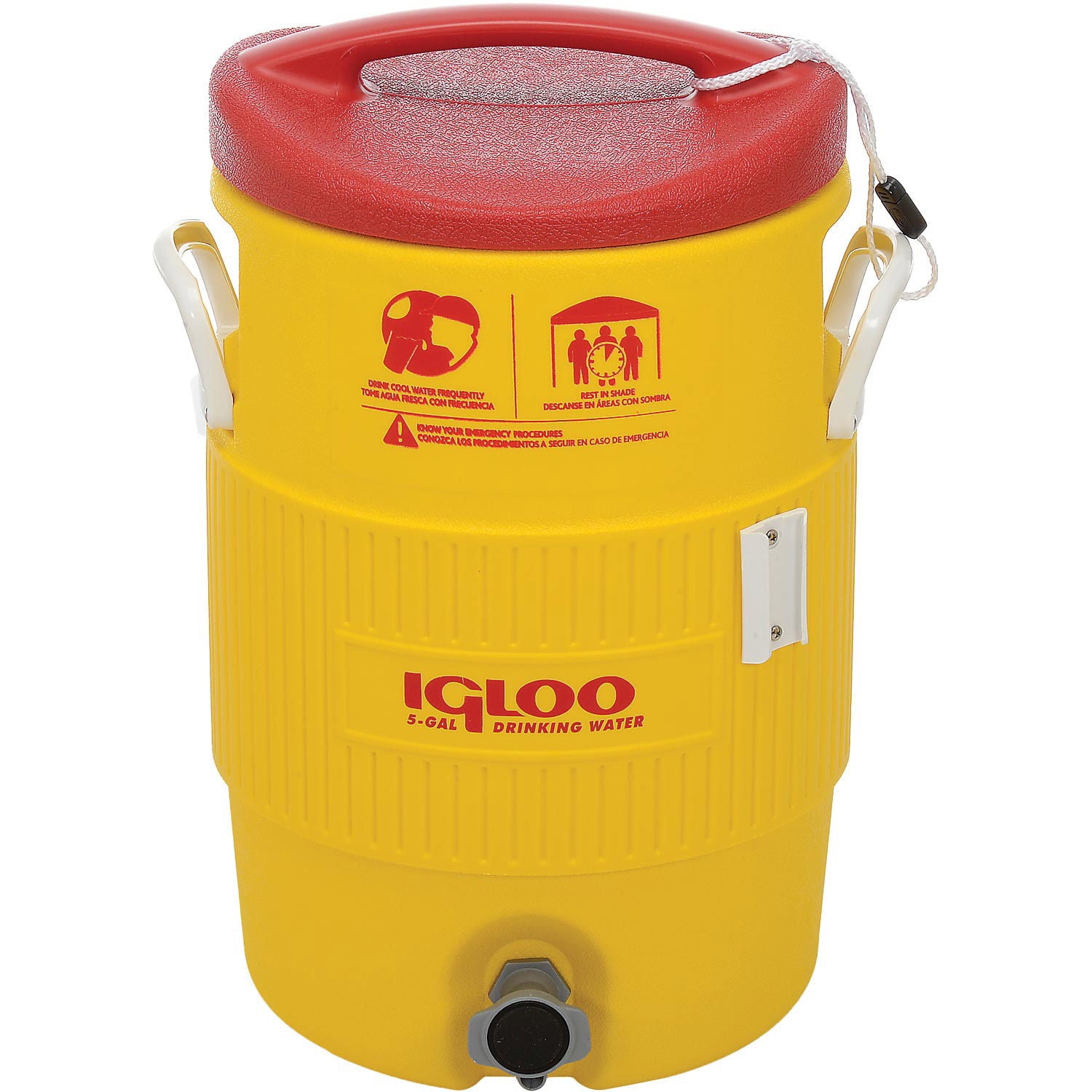 Beverage Cooler, 5 gal., Yellow