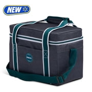 Igloo Heritage Soft-Sided Lunch Cooler Bag, 12 Can Capacity, Gray and Teal, Insulated Soft Cooler Keeps Food and Drink Cold Wherever You Are