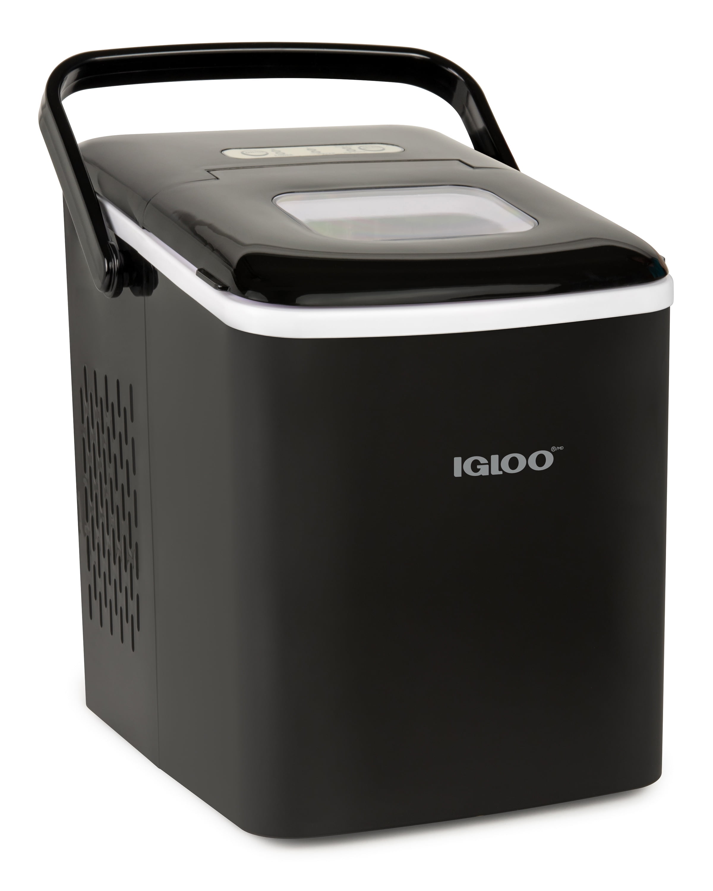 Igloo ICEB26HNBK 26-Pound Automatic Self-Cleaning Portable Countertop Ice Maker Machine With Handle, Black