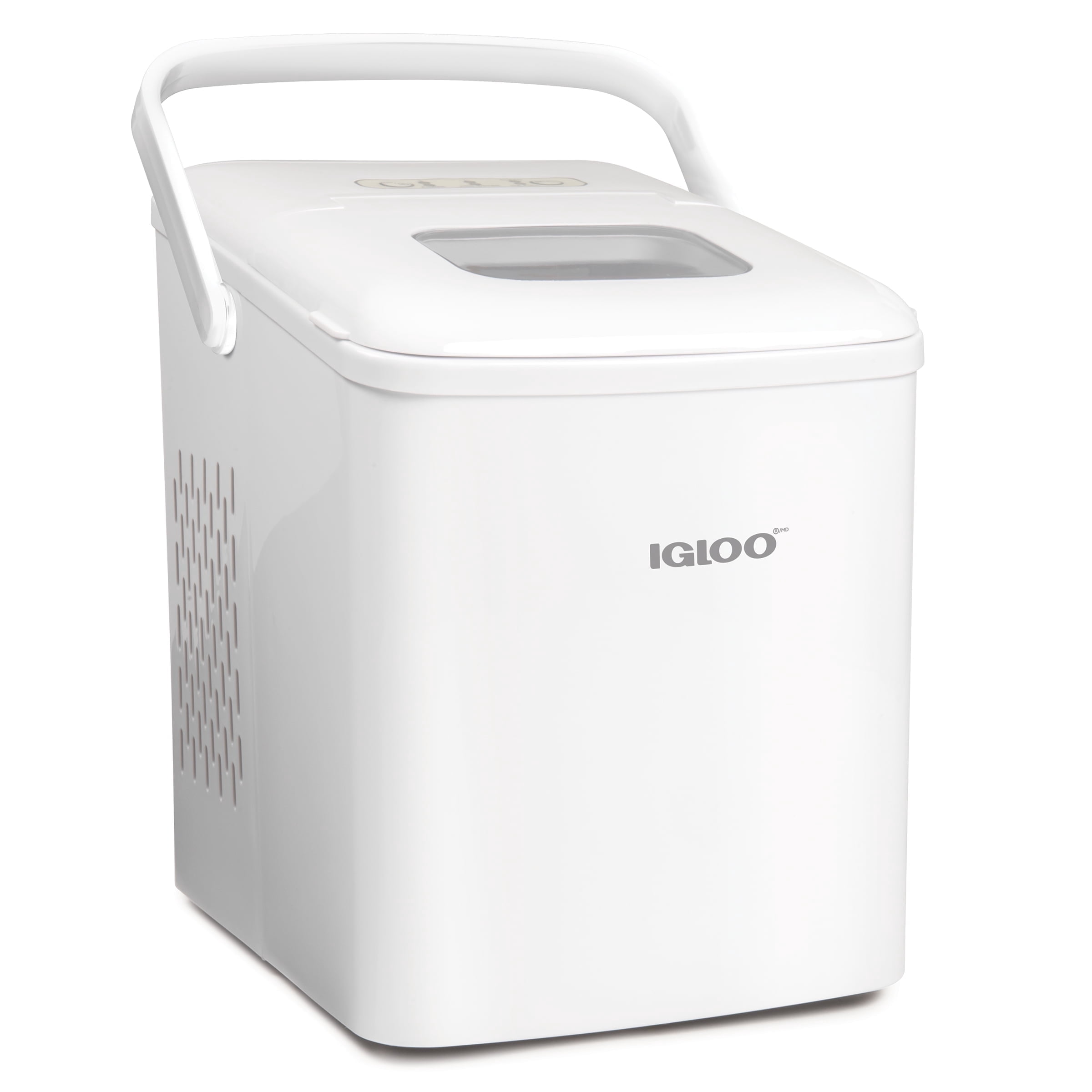 Igloo ICEB26HNWH 26-Pound Automatic Self-Cleaning Portable Countertop Ice Maker Machine With Handle, White