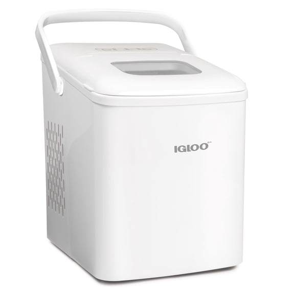 Igloo ICEB26HNWH 26-Pound Automatic Self-Cleaning Portable Countertop Ice Maker Machine With Handle, White