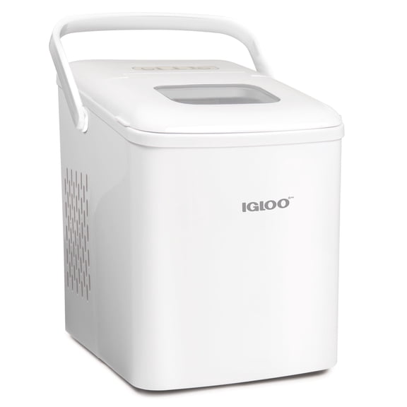Igloo ICEB26HNWH 26-Pound Automatic Self-Cleaning Portable Countertop Ice Maker Machine With Handle, White