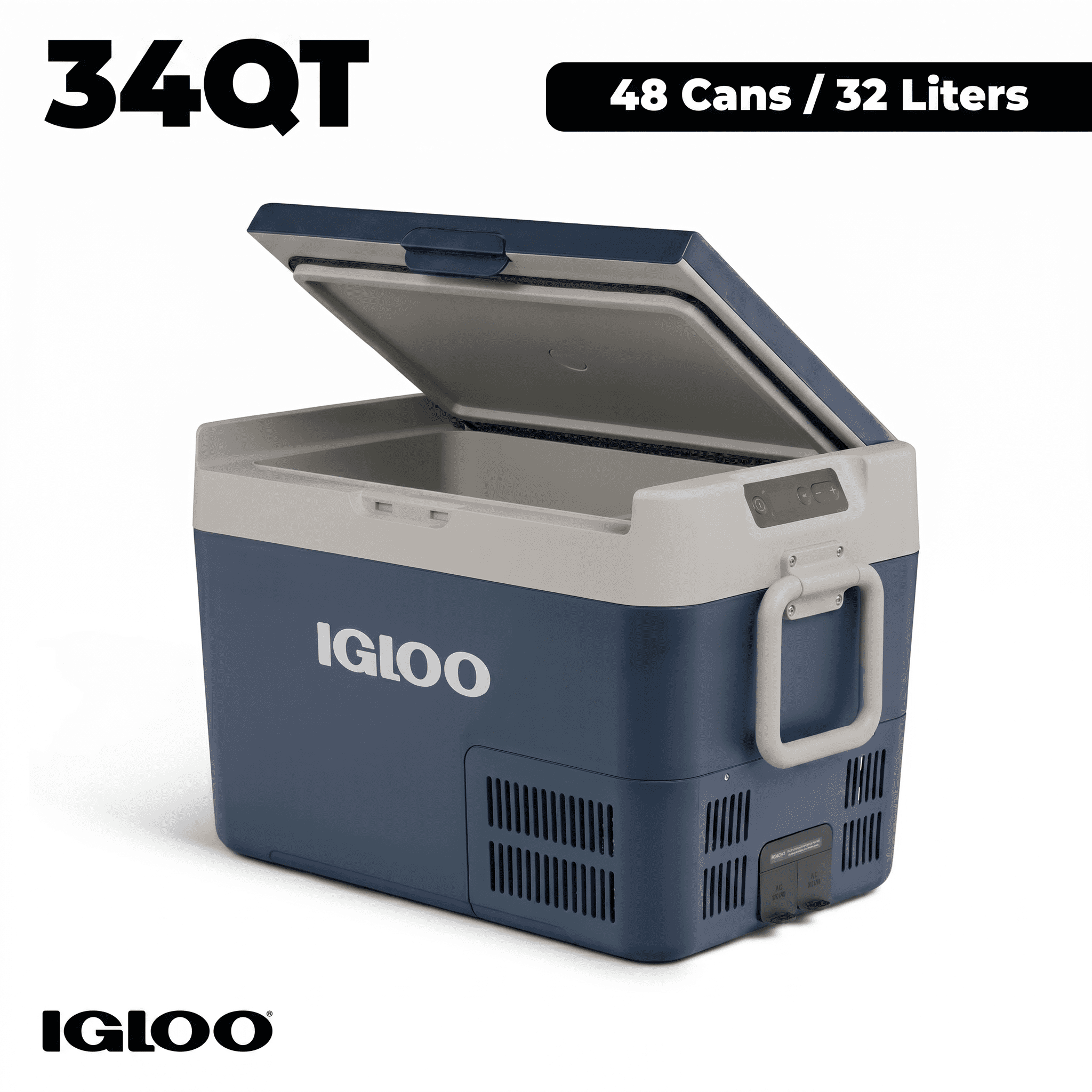 Igloo 38 QT ICF 32 Active Electric Cooler; Rugged Blue