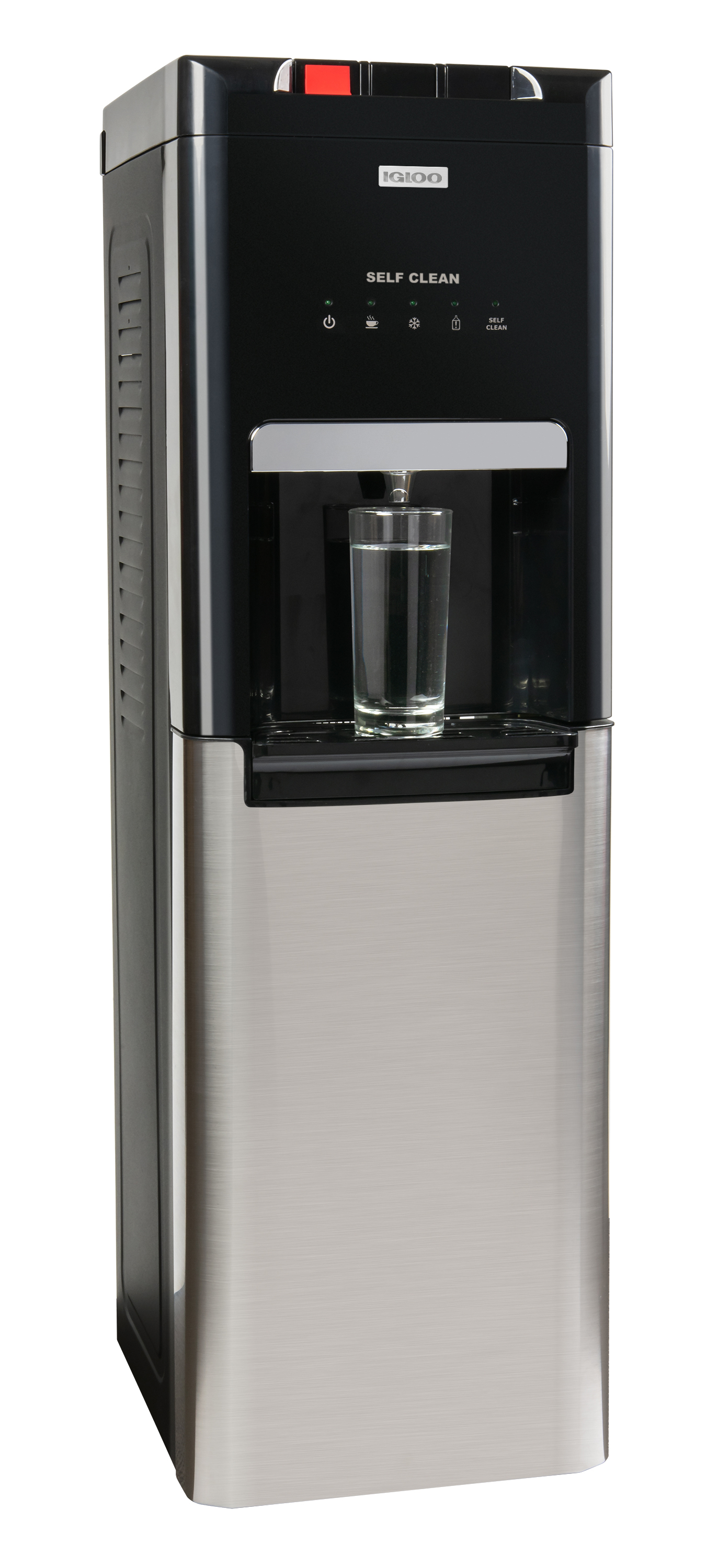 Igloo IWCBL50SCEC1CHBKS Hot, Cold & Room Temperature Self-Cleaning Bottom Load Water Dispenser - image 1 of 8