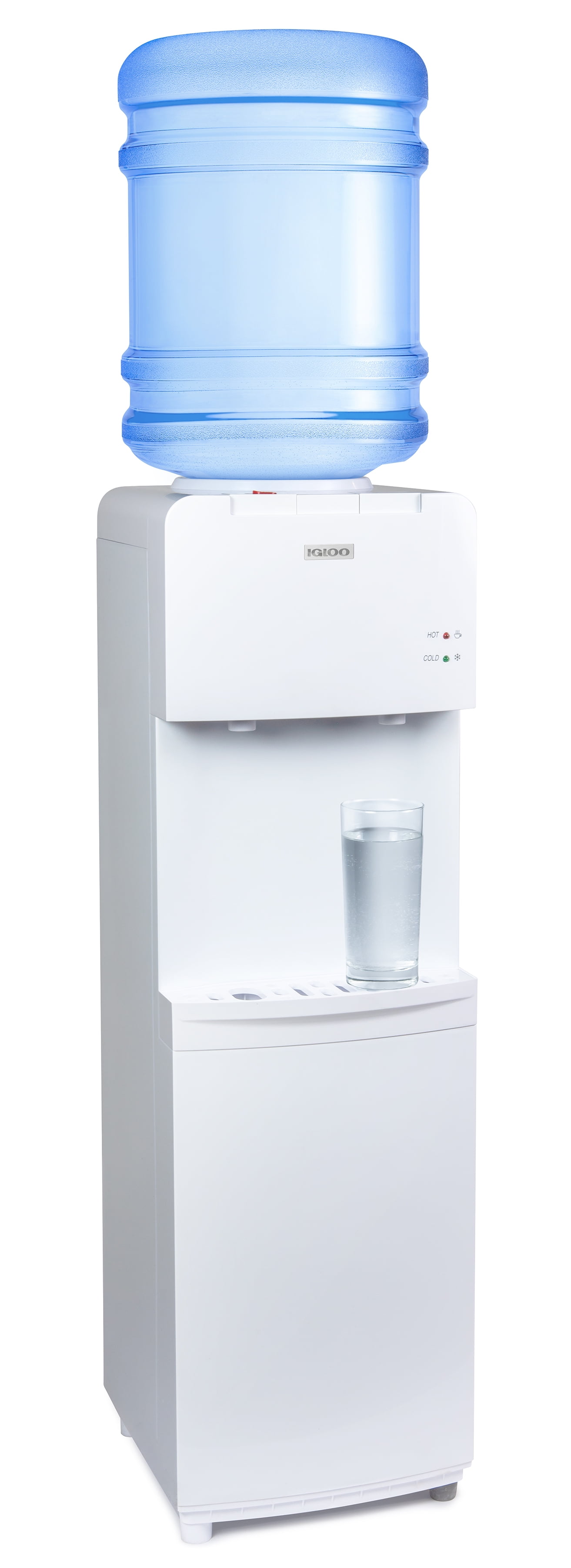 White Freestanding Hot and Cold Water Dispenser with Child Safety Lock