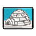 thumbnail image 1 of Igloo Ice House Applique Multi-Color Embroidered Hook & Loop Patch - 2.0 Inch Mini, 1 of 5