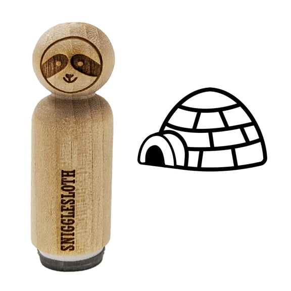 Igloo Ice House Rubber Stamp for Scrapbooking Crafting Stamping - Mini 1/2 Inch
