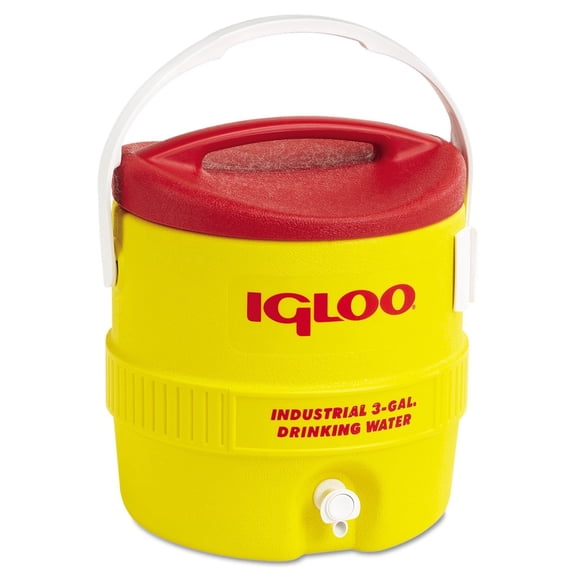 Igloo Industrial Water Cooler 3 gal. Red/Yellow