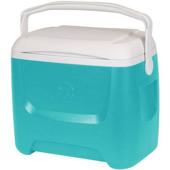 Igloo Island Breeze 28 Qt Hard-Sided Cooler with Swing-Up Handle, Blue