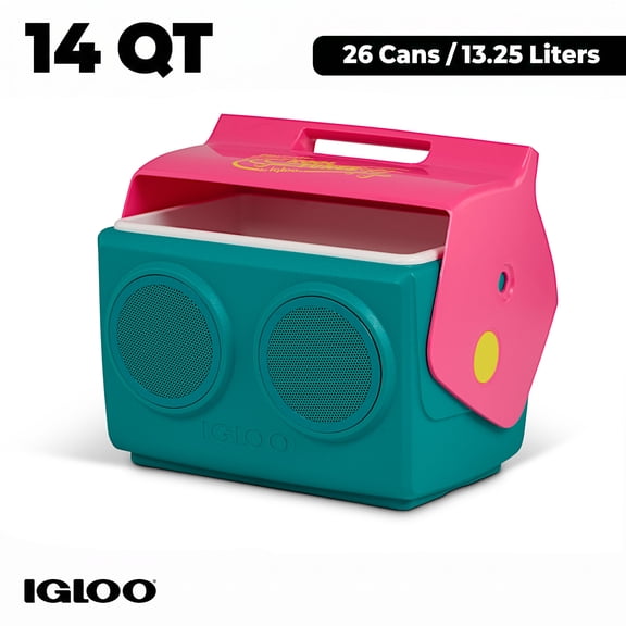 Igloo Playmate KoolTunes 14 QT Hardsided Cooler with Built-In Bluetooth Speakers, Jade