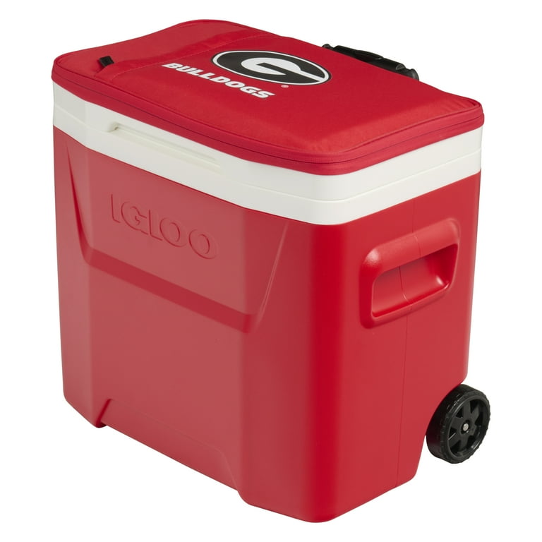 Igloo Laguna 28 QT Hard-Sided Cooler with Telescoping Handle, Red