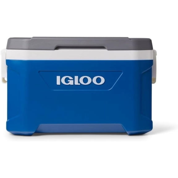 Igloo Latitude 52 Indigo Cooler - 16.2 Qt Plastic - White, Multicolor Residential Use, Standard Application