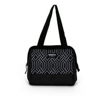 Igloo Leftover Polyester Lunch Tote Cooler, 9 Can Capacity, Black and White